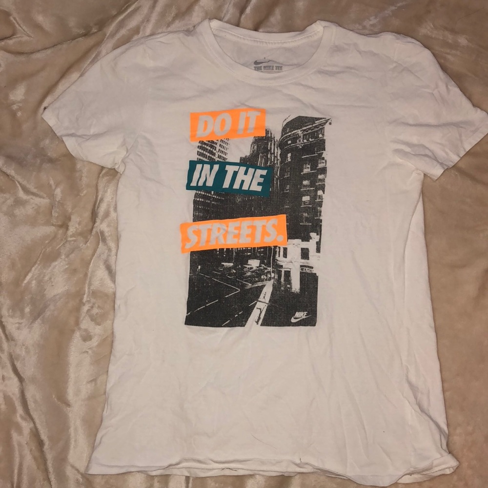 A White Nike tee.